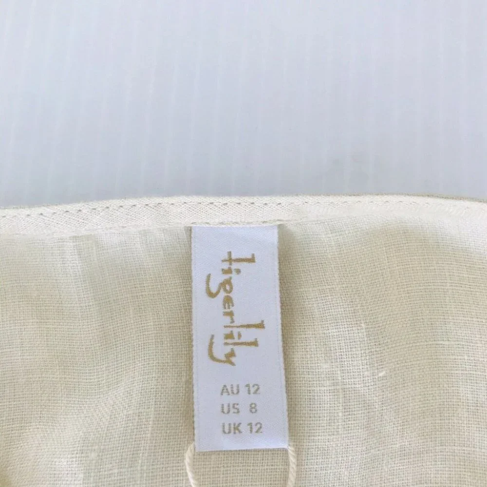Tigerlily BNWT 100% Linen Ess Zuzela Women's Jumpsuit Size 12 RRP $250 - Picture 10 of 12
